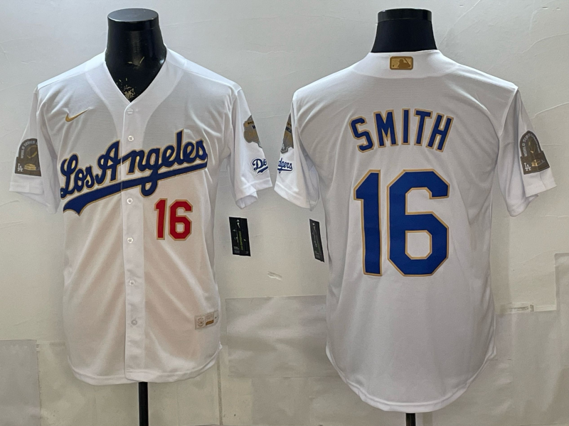 Men Los Angeles Dodgers #16 Smith white Game 2026 Nike MLB Jersey 4014001
